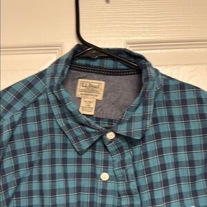 L.L. Bean Men's Blue Plaid Shirt